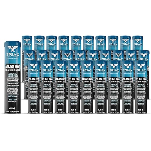 TRIAX Atlas 600 Grasa, totalmente sintética de alta temperatura NLGI-2, rodamiento de rueda, resistente, ultra alto rendimiento, prácticamente
