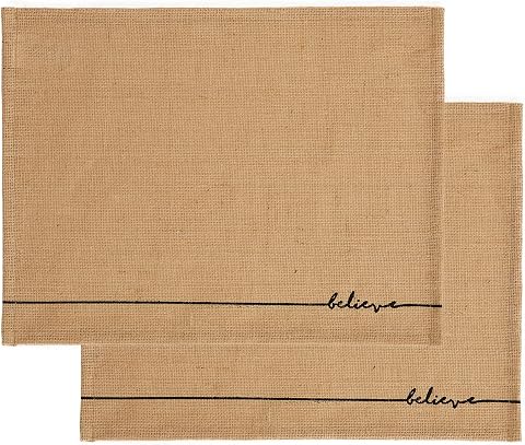 Ocean Home Textile 2'li Believe Jüt Amerikan Servis 45 x 35 cm