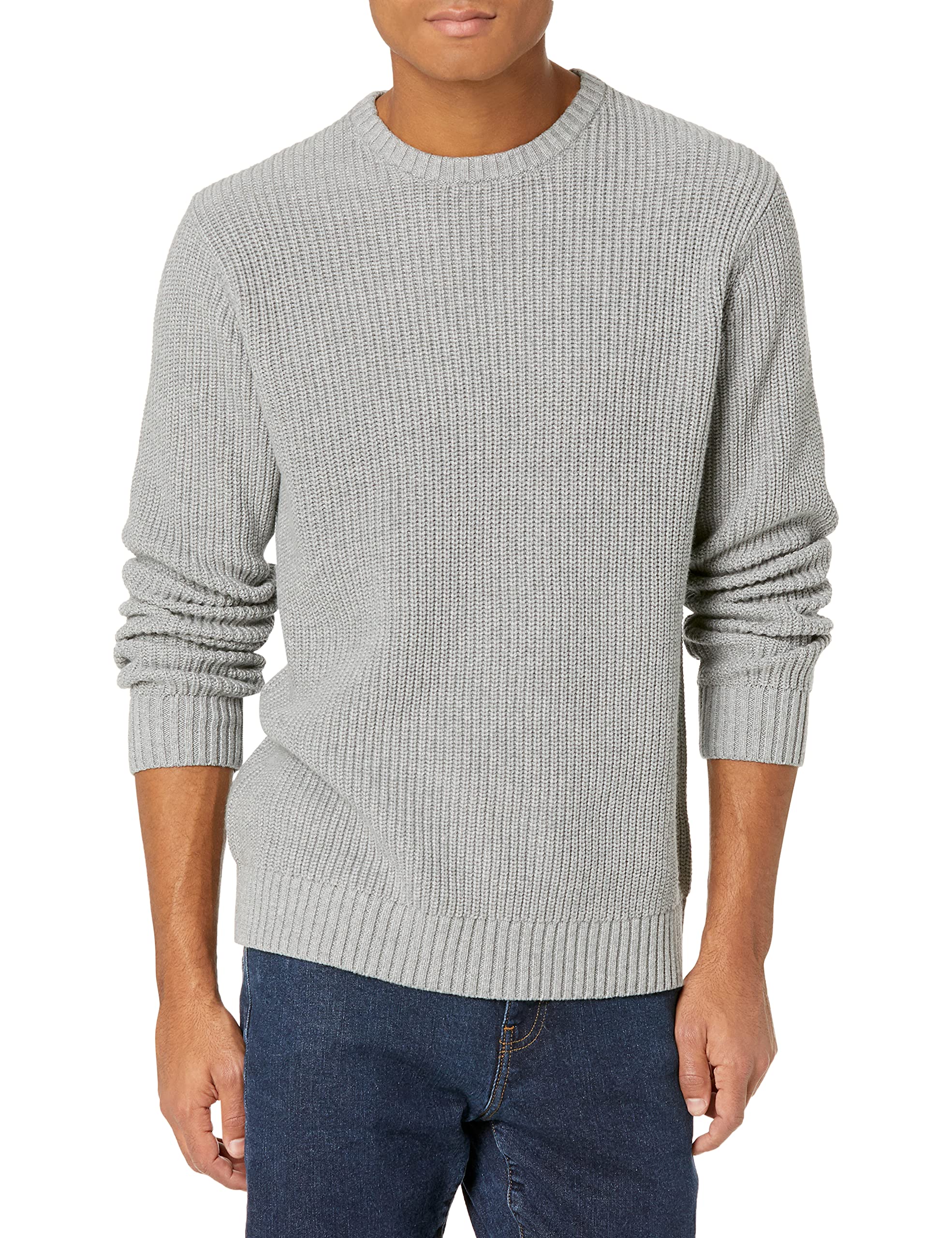 Goodthreads Men's Soft Cotton Rib Stitch Crewneck Sweater