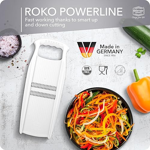 Miniatura 4 de BORNER Roko PowerLine - Rallador de verduras Börner - Calidad fabricada en Alemania, color blanco