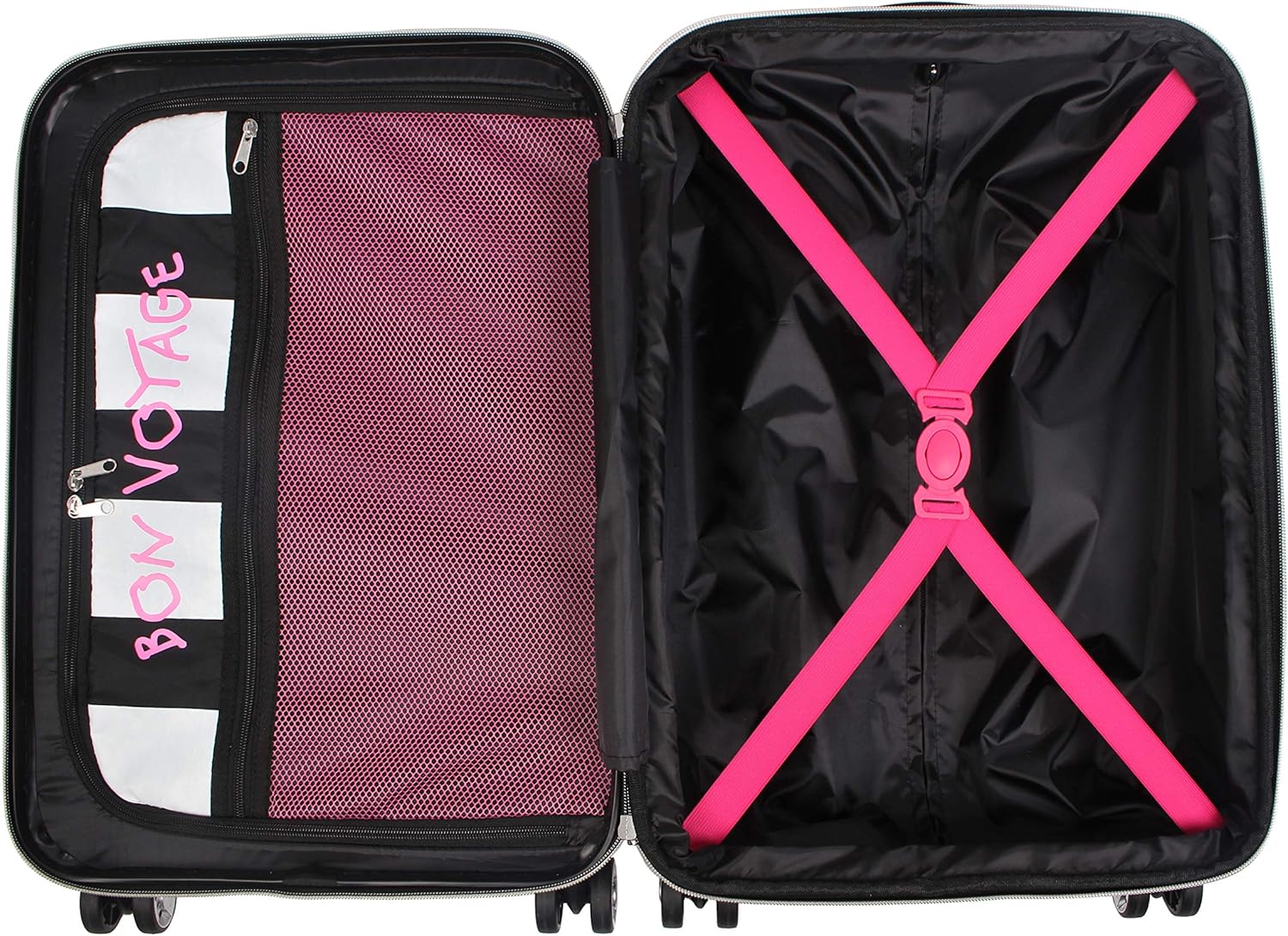 Betsey Johnson Designer 20 Inch Carry On - Expandable (ABS + PC) Hardside Luggage - Lightweight Durable Suitcase With 8-Rolling Spinner Wheels for Women (Sunflower)