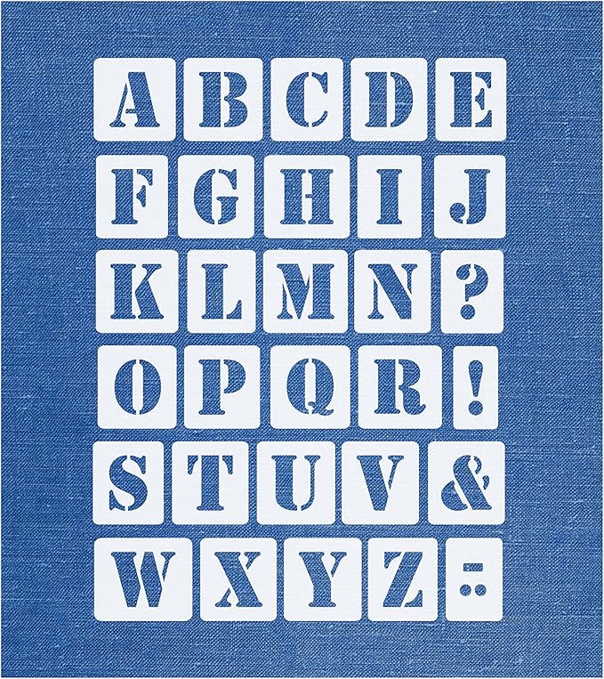 Schablone Buchstaben groß 7cm | 1 Satz Alphabet A-Z - 26 + 4