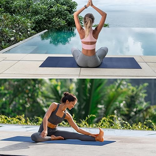 Miniatura 7 de PROIRON Tapete de yoga plegable de 0.24 pulgadas (0.236 in), no de PVC. Tapete de yoga plegable grueso para entrenamiento en casa y viajes, tapete