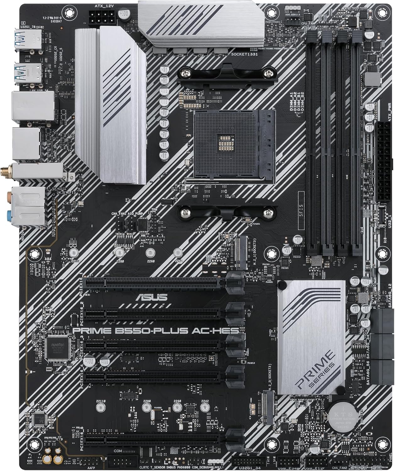 Prime B550-PLUS AC-HES AMD AM4 (3rd Gen Ryzen) ATX Motherboard (Dual M.2