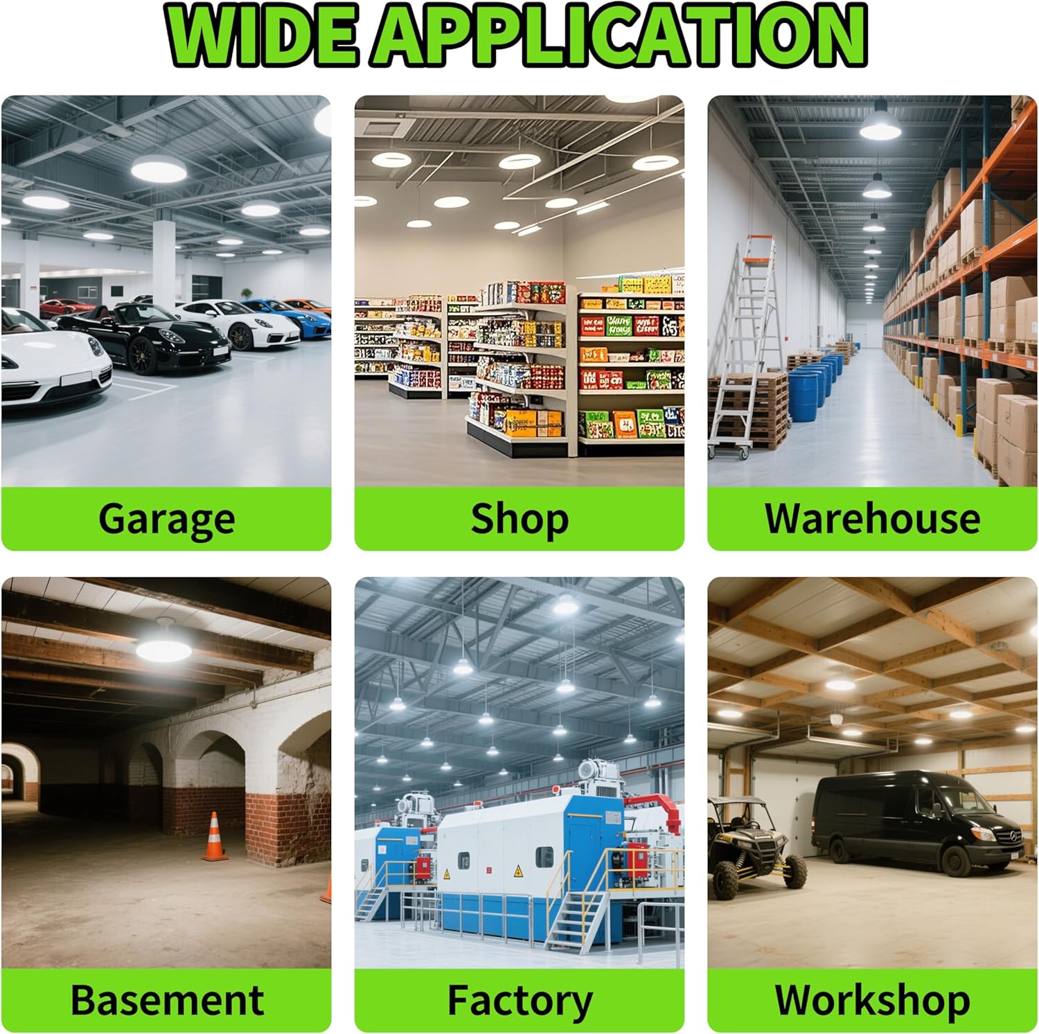 150W High Bay Light, Super Bright 30000lm UFO Led High Bay Light Shop Lights with Plug 5ft Cable Hanging Hook Safe Rope, Waterproof Commercial Bay Lighting for Warehouse Workshop Barn Factory（6)