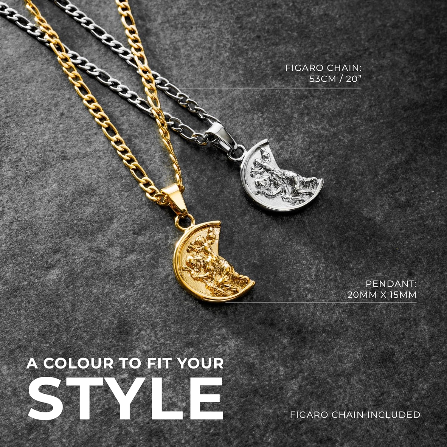 CRAFTD - St. Christopher Pendant Necklace - 20.5" Gold Chain Link with 20MM x 20MM Pendant - Waterproof, Heat & Sweat Resistant - Gifts for Men - Men's Jewelry - Image 5