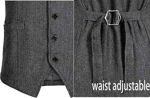 Miniatura 4 de Chaleco de disfraz de los años 20 para hombre, sombrero y accesorios para reloj de bolsillo, juego de accesorios para fiesta de adultos