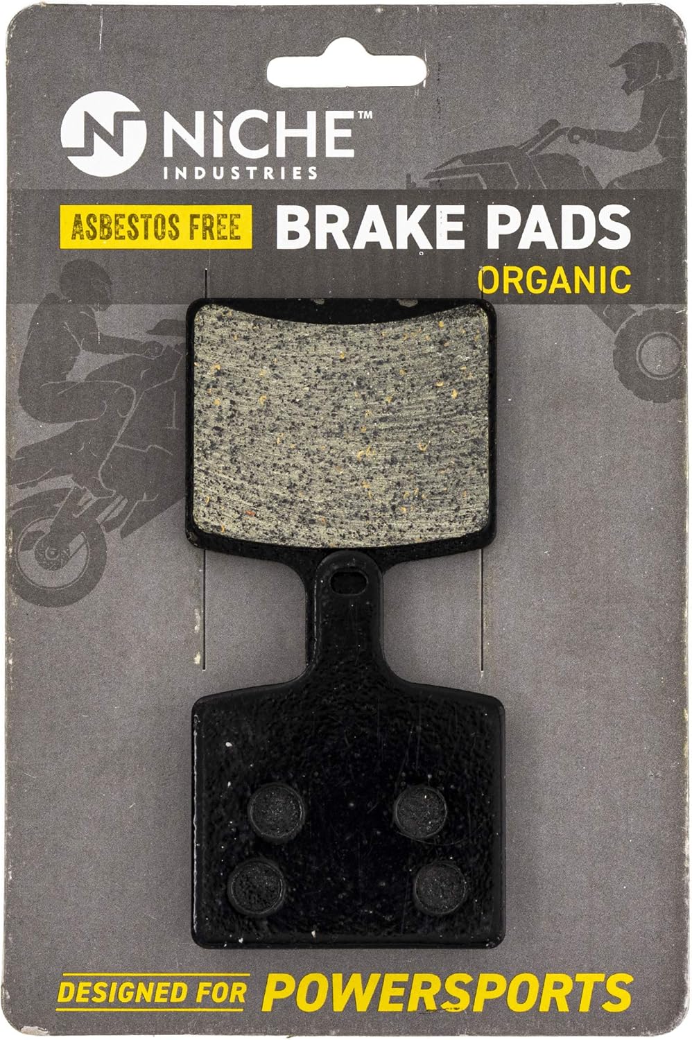 NICHE Brake Pad Set for Yamaha Sidewinder LTX MTX RTX SR Viper Rear (Organic) 8JP-F5811-00-00 4 Pack