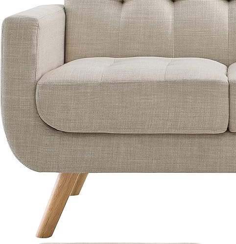 Miniatura 55 de Rosevera Elena - Sillón contemporáneo con tapicería de lino, muebles de sala de estar, color beige Beige,Gris,Beige