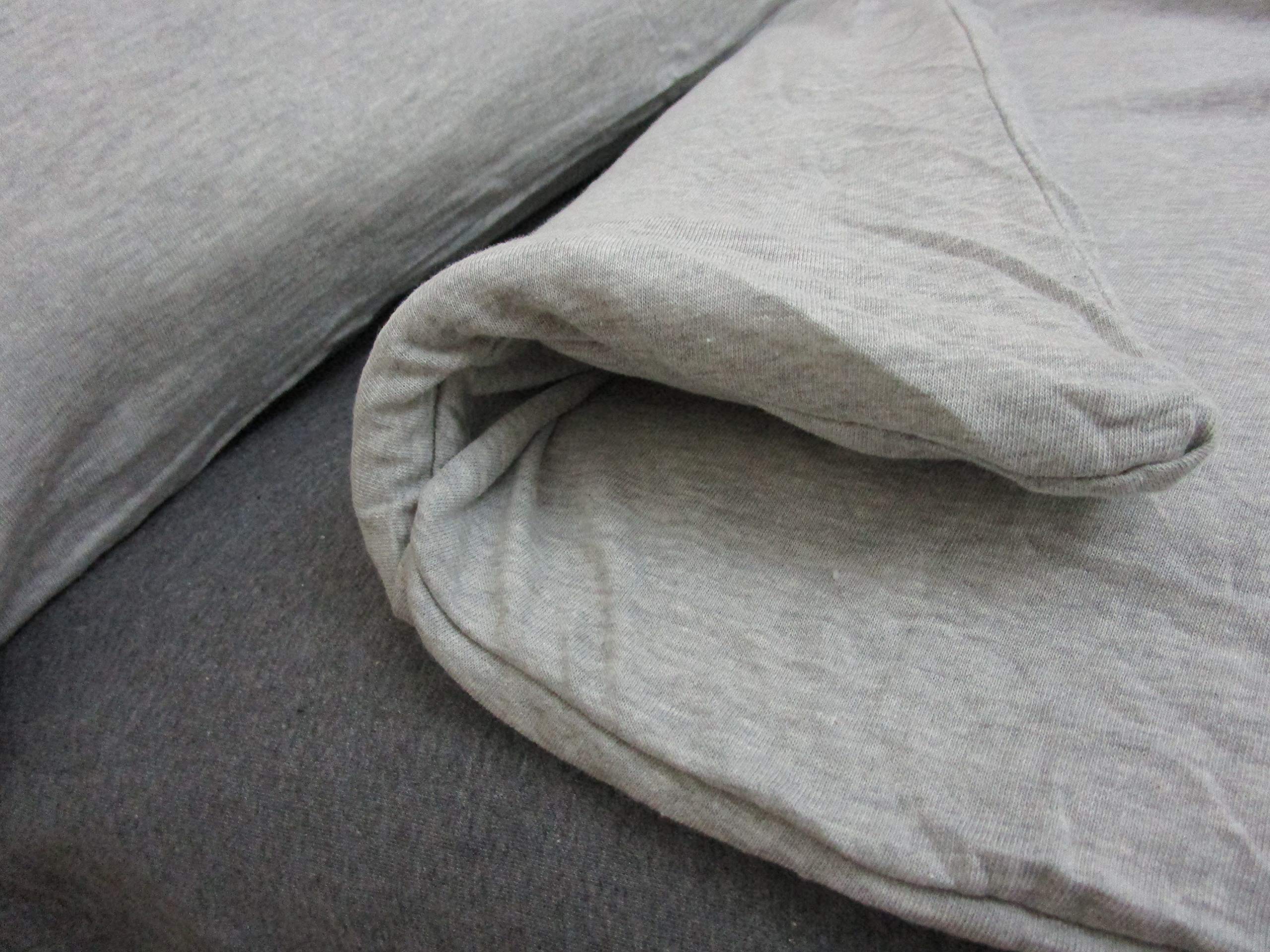 Copripiumino Sacco+Federe in 100% Cotone in Jersey Melange Colori:Grigio+Beige+Grigio Scuro Singolo-Matrimoniale novità 2020!!!!! (Grigio, Matrimoniale)