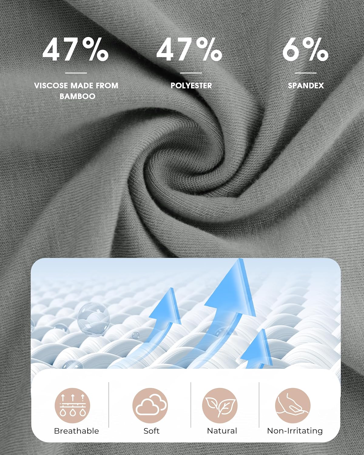 BAMBOO COOL Womens Oversized T Shirts Short Sleeve Tees Loose Fit Tops for Ladies Trendy Clothes - Image 4