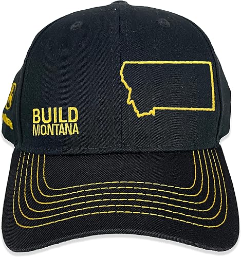 John Deere Build State Pride - Sombrero de sarga completo, color negro y gris
