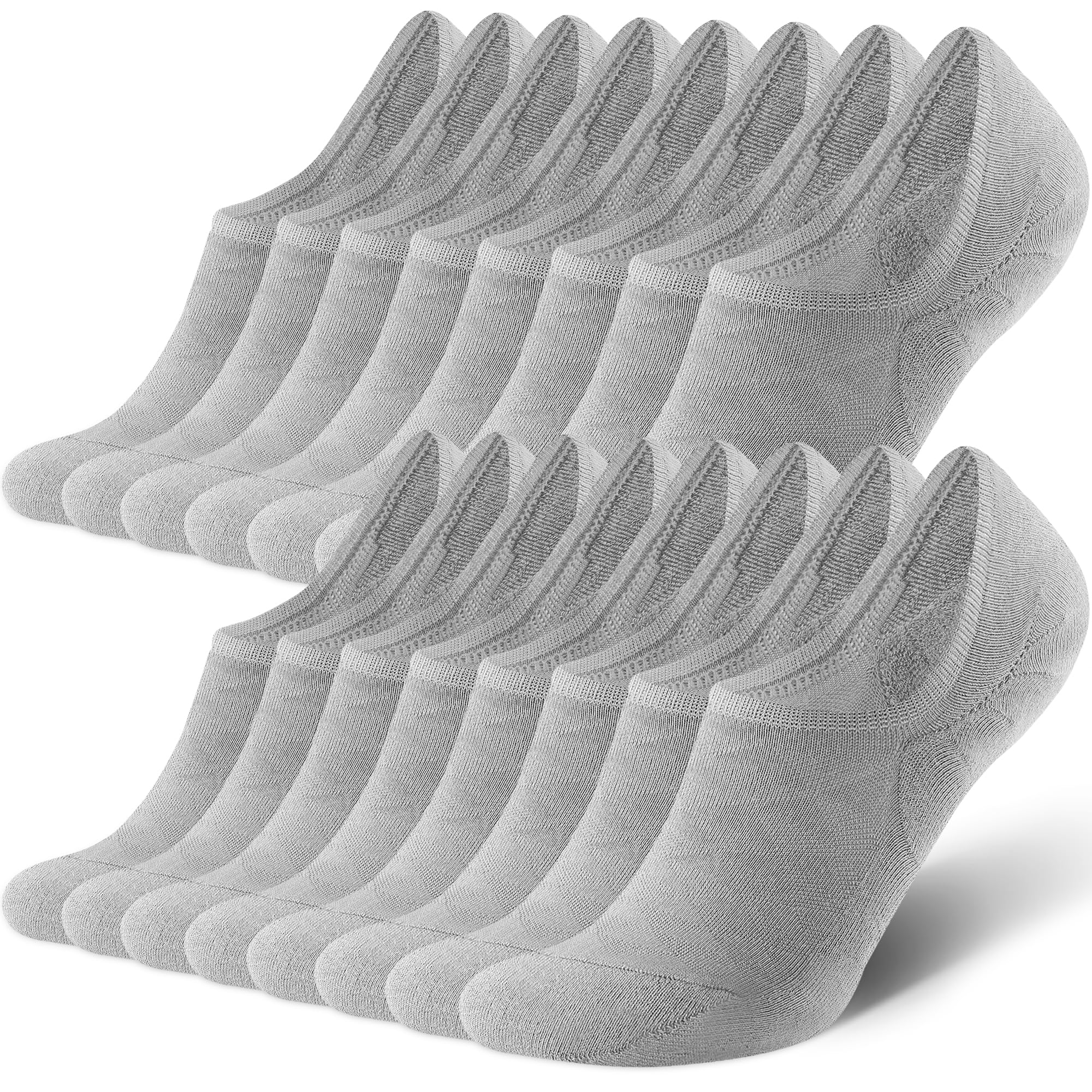 CS CELERSPORT 6/8 Pairs No Show Socks Men with Cushion Low Cut Invisible Non Slip Socks