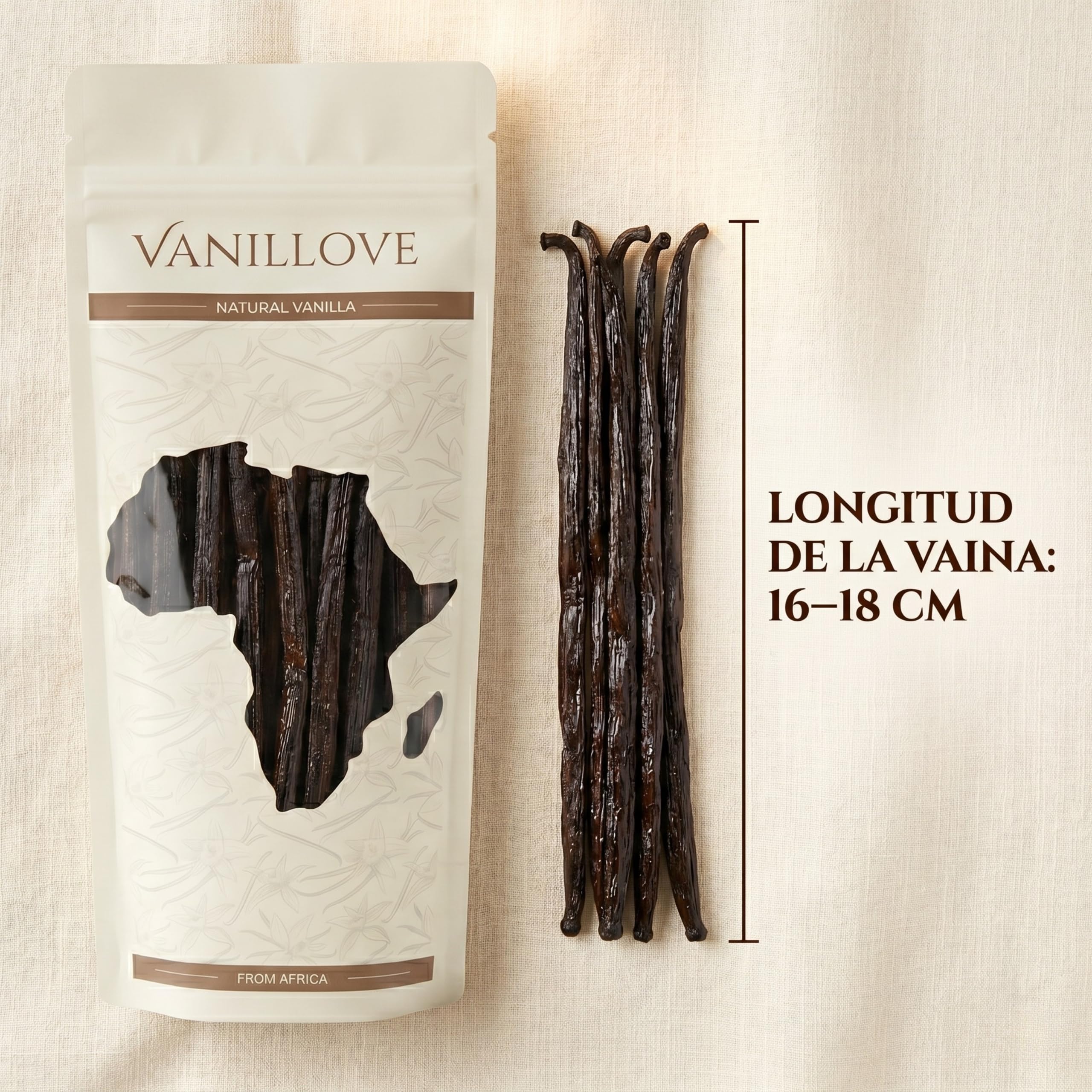 Vainas de Vainilla Bourbon XXL 15 Unidades (16-18cm) - Vainilla en Rama Fresca de Uganda Clase A - Extracto de Vainilla, Esencia & Repostería - Vanilla Beans Gourmet