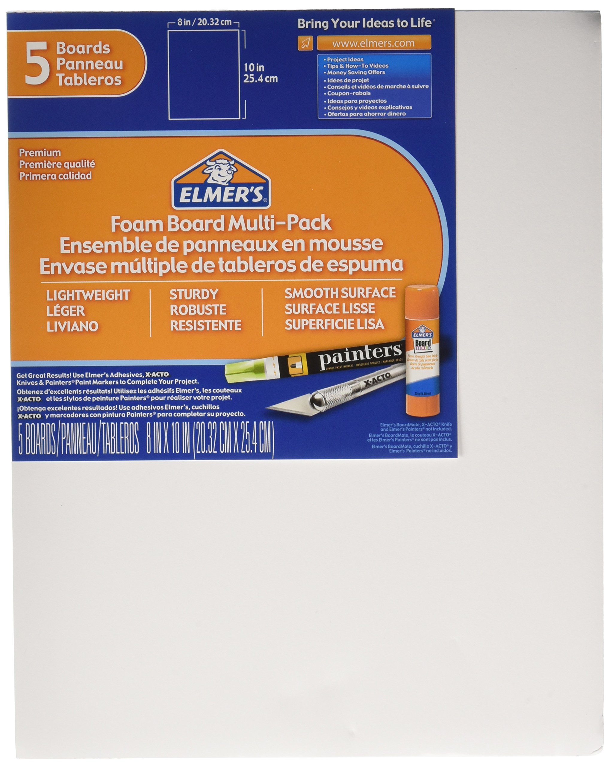 FOAM BD 8X10 WHITE 5PK