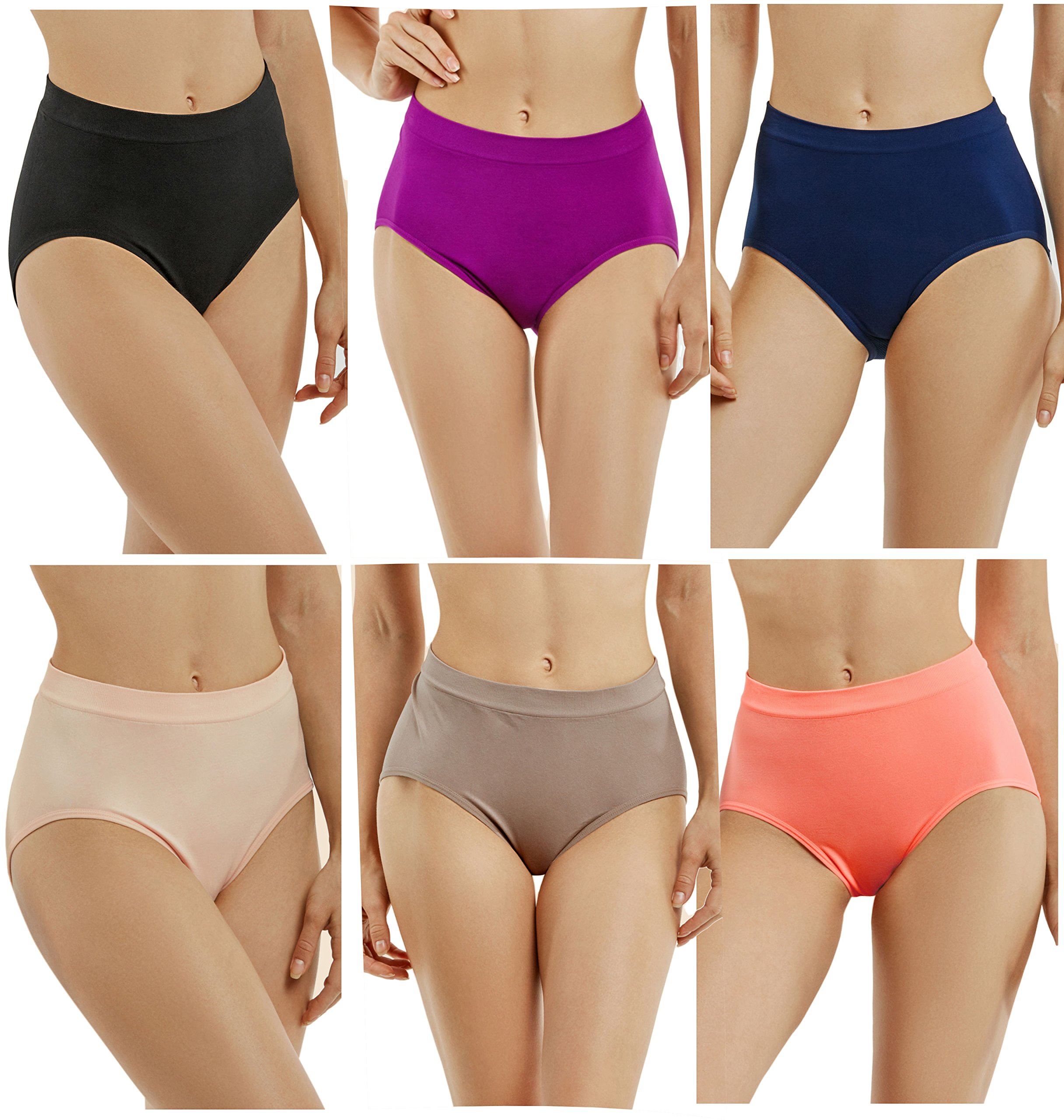 Gilbins Frauen Love Heart Print Sexy Seamless Stretch Boy Shorts Panties Verschiedene Styles (6 Stück)