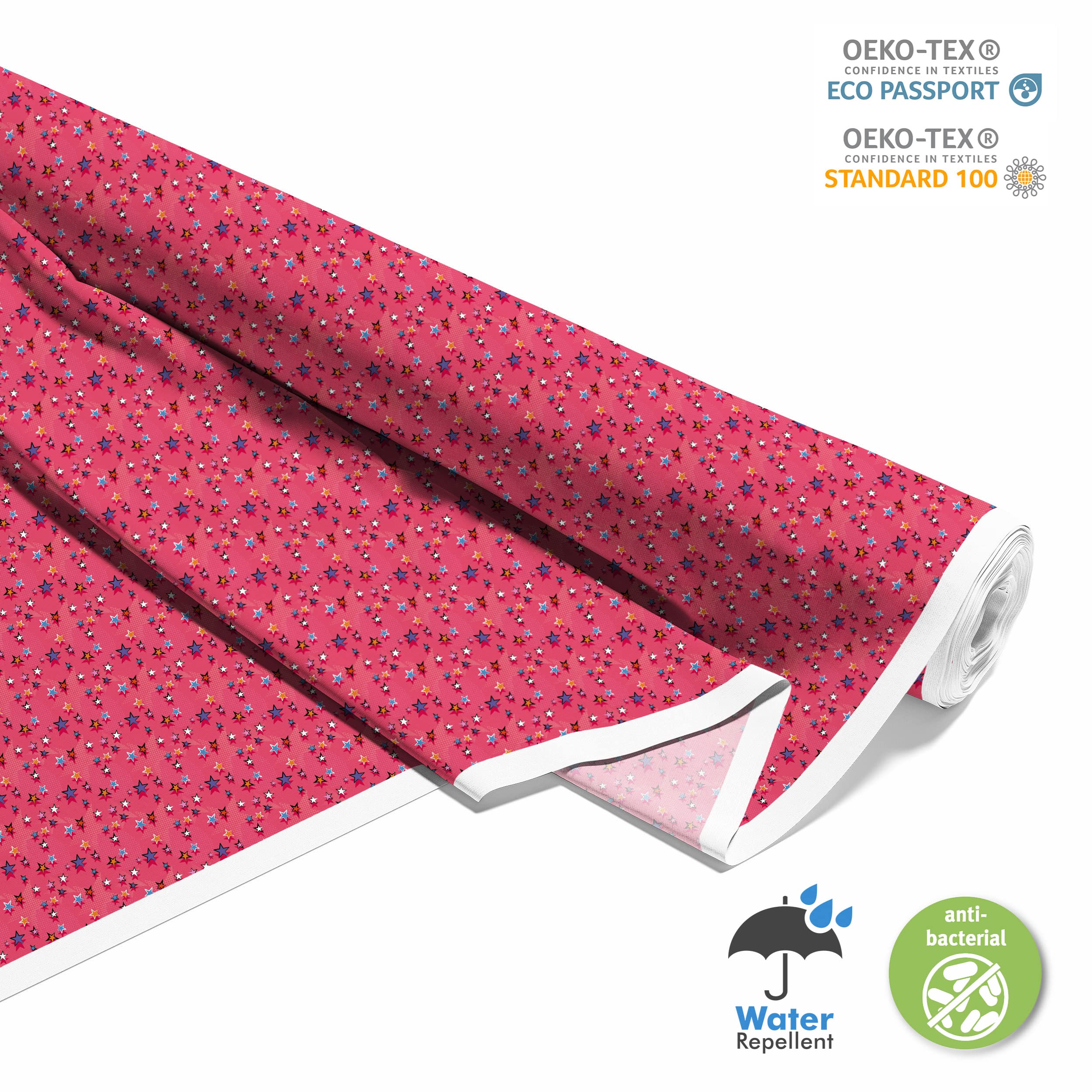 HEKO PANELS Tela Para Tapizar Impermeable Por Metro Telas Tintada Para Sofas Gruesa Resistente Al Desgaste Antimanchas Sillas Loneta Estampada Estrellas 5 Metros 155 x 500 cm