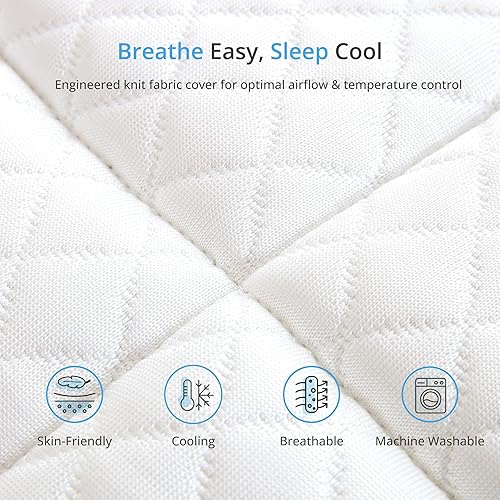 Miniatura 4 de EGOHOME Colchón Queen de 14 pulgadas en una caja, colchón de espuma viscoelástica con infusión de gel con funda refrescante, firmeza media para