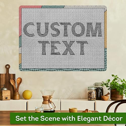 Miniatura 1094 de My Sign Center - Letrero personalizado, 11 colores de fuente, 13 estilos de fuente, 4 opciones de agujero, 22 tamaños, 8 x 32 pulgadas, sin óxido,