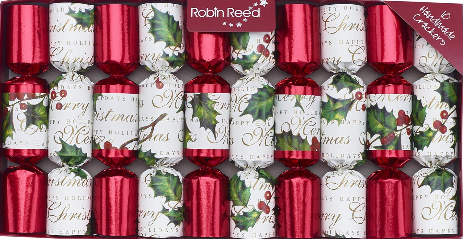 Robin Reed Bows and Berries Christmas Cracker Favors – Set of 10 x 8.5″ inch Handmade – (428) Robin Reed Bows and Berries Christmas Cracker Favors – Set of 10 x 8.5″ inch Handmade – (428)