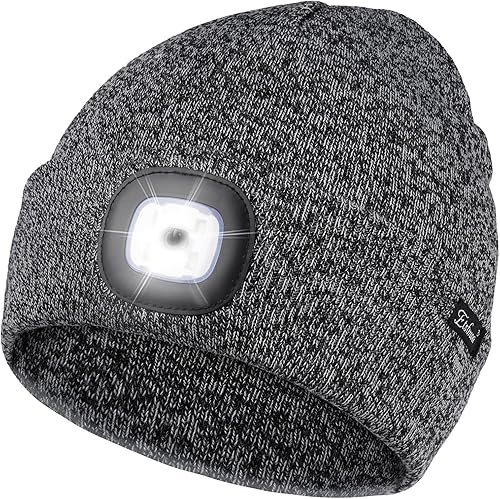 Miniatura 30 de Etsfmoa Gorro unisex con la luz, regalos para hombres, papá, padre, gorras recargables por USB