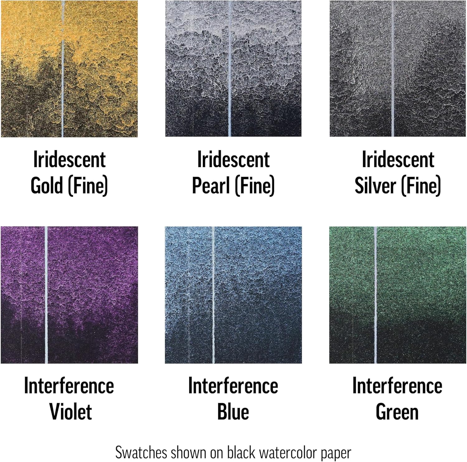 Golden QoR Mini Reflective Artist 6-Color Half Pan Watercolor Set, Various