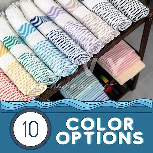 Miniatura 7 de Ruvy Home Basics - Juego de 2 toallas de mano turcas para baño, 18 x 40 pulgadas, algodón, toallas de mano de baño y toallas de mano decorativas