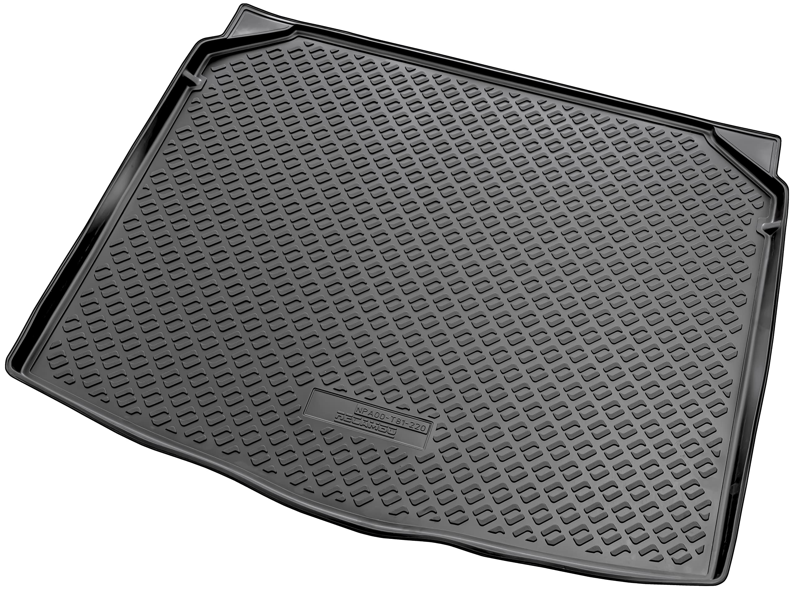 Recambo Alfombrilla de goma para maletero de calidad prémium apta para Skoda Karoq con sistema VarioFlex | a partir de 2017 | Ajuste perfecto con borde