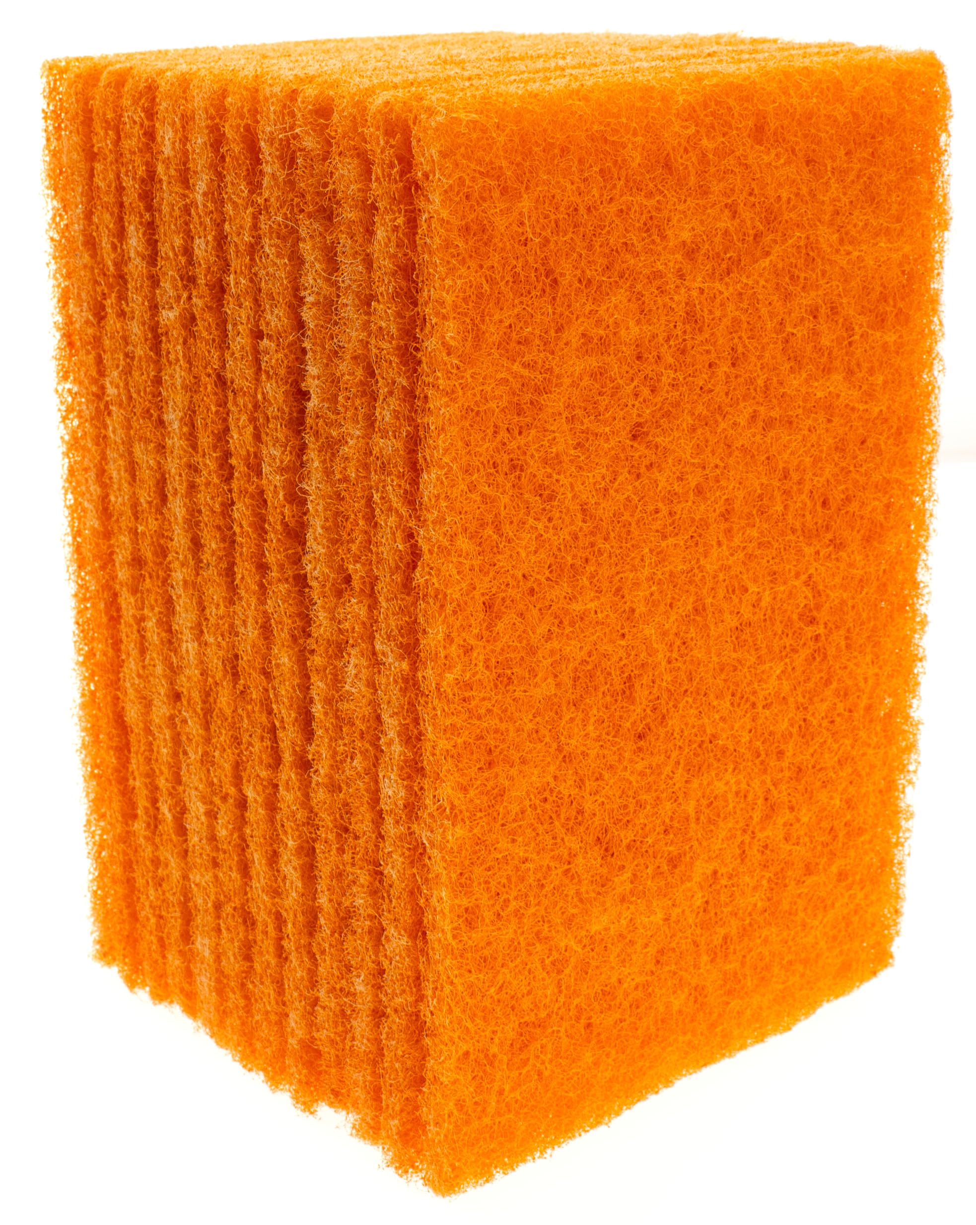 Scour Pads. Made in Europe. 12 Pack, Orange, 4 x 6 Inch Odorless General Purposes Scouring Scrubbers for Cleaning Dishes, Cutlery &amp; Kitchen Stuff, Garage &amp; Garden Tools, Grills &amp; Outdoor Things