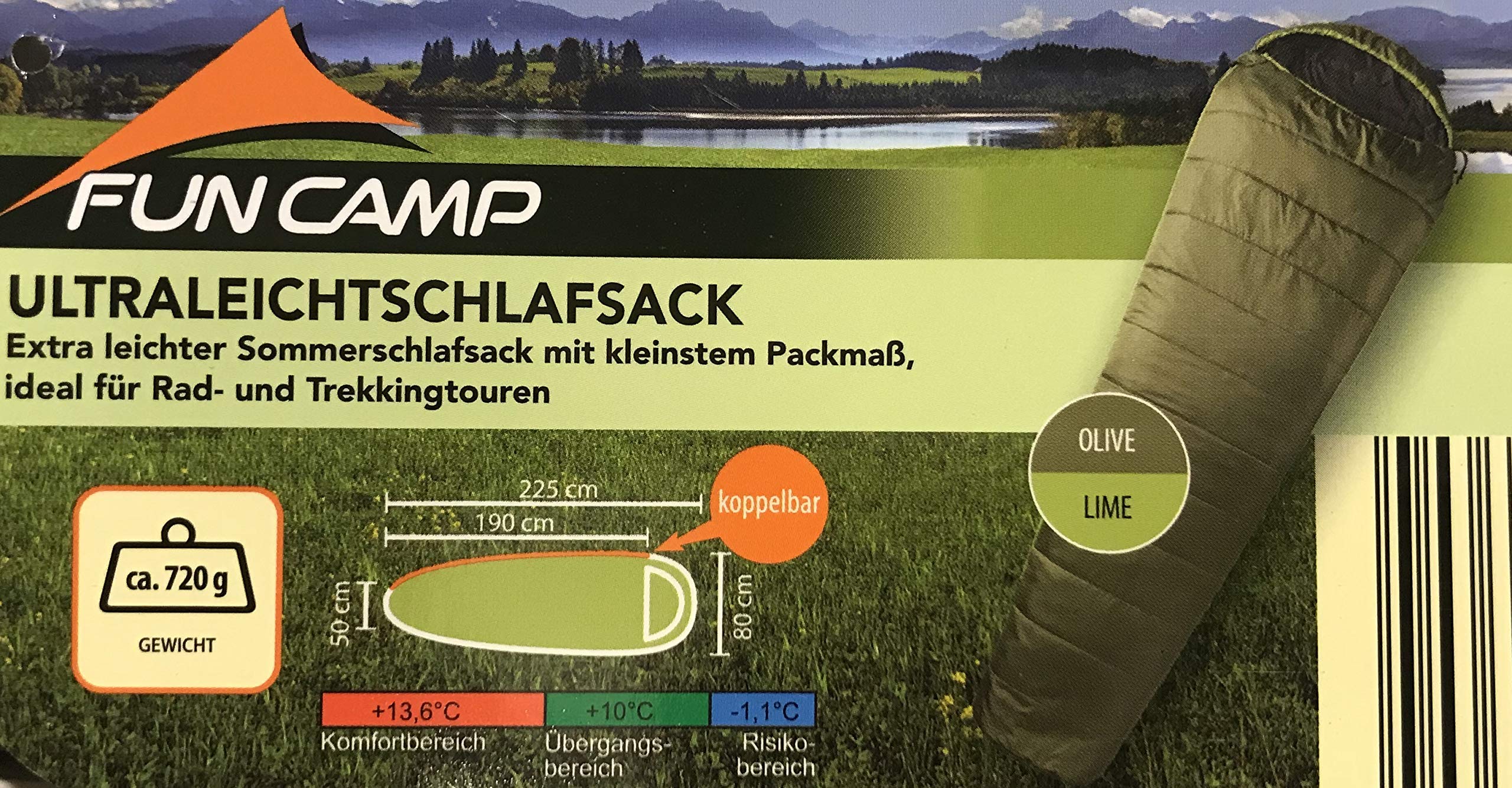 FUN CAMP Ultralight sleeping bag mummy or blanket sleeping bag various variants Sports & Outdoors