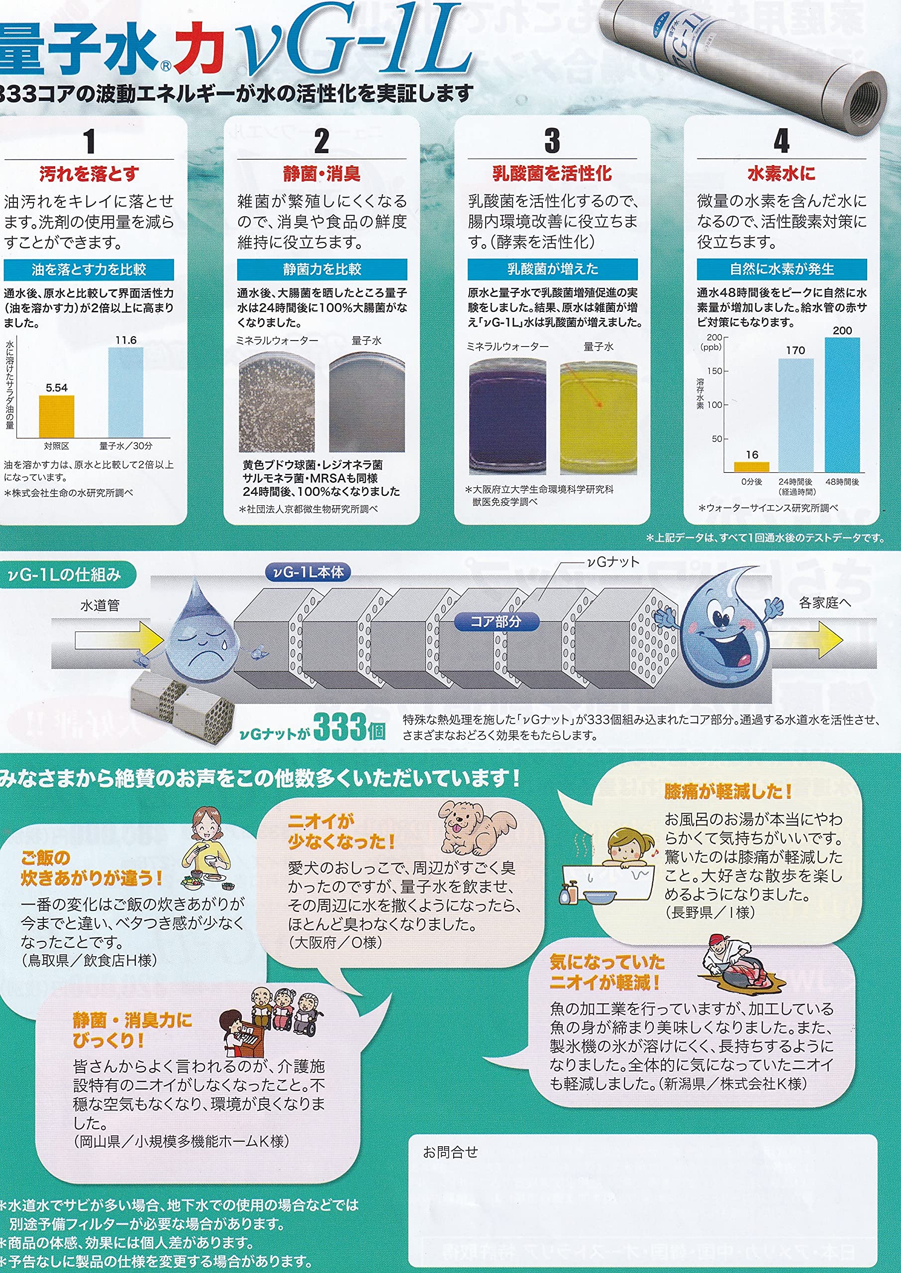 Amazon.co.jp: ウエルネス 量子水 νG-1L（ニュージーワンエル）元付 