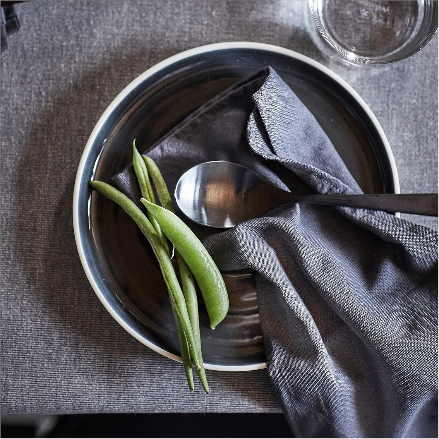 OMBONAD Side plate, dark grey, 20 cm