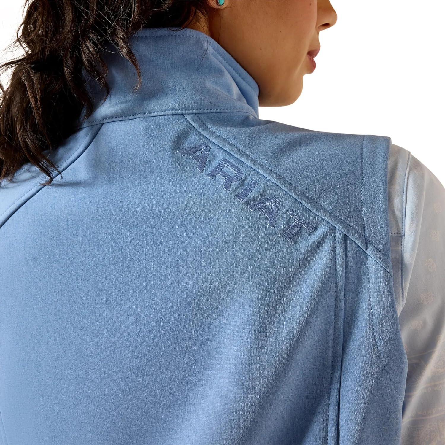 ARIAT womens Ariat Logo Softshell Vest - Image 6