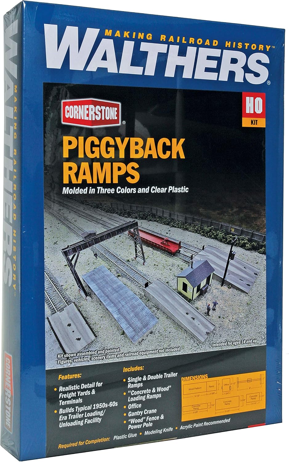 Walthers Cornerstone Piggyback Ramps 933-4048 HO Scale Model Railroad - Structure Kit