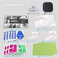 Vista 7 de FiTSTILL 10PCS Screen Protector for Go Pro Hero 12/Hero 11/Hero 10/Hero 9 Black,3 Pack Ultra lear Tempered Glass Screen protector+1pcs Rubber Lens
