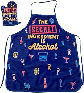 The Secret Ingredient Is Alcohol Funny Drinking Cocktail Graphic Kitchen Accessories