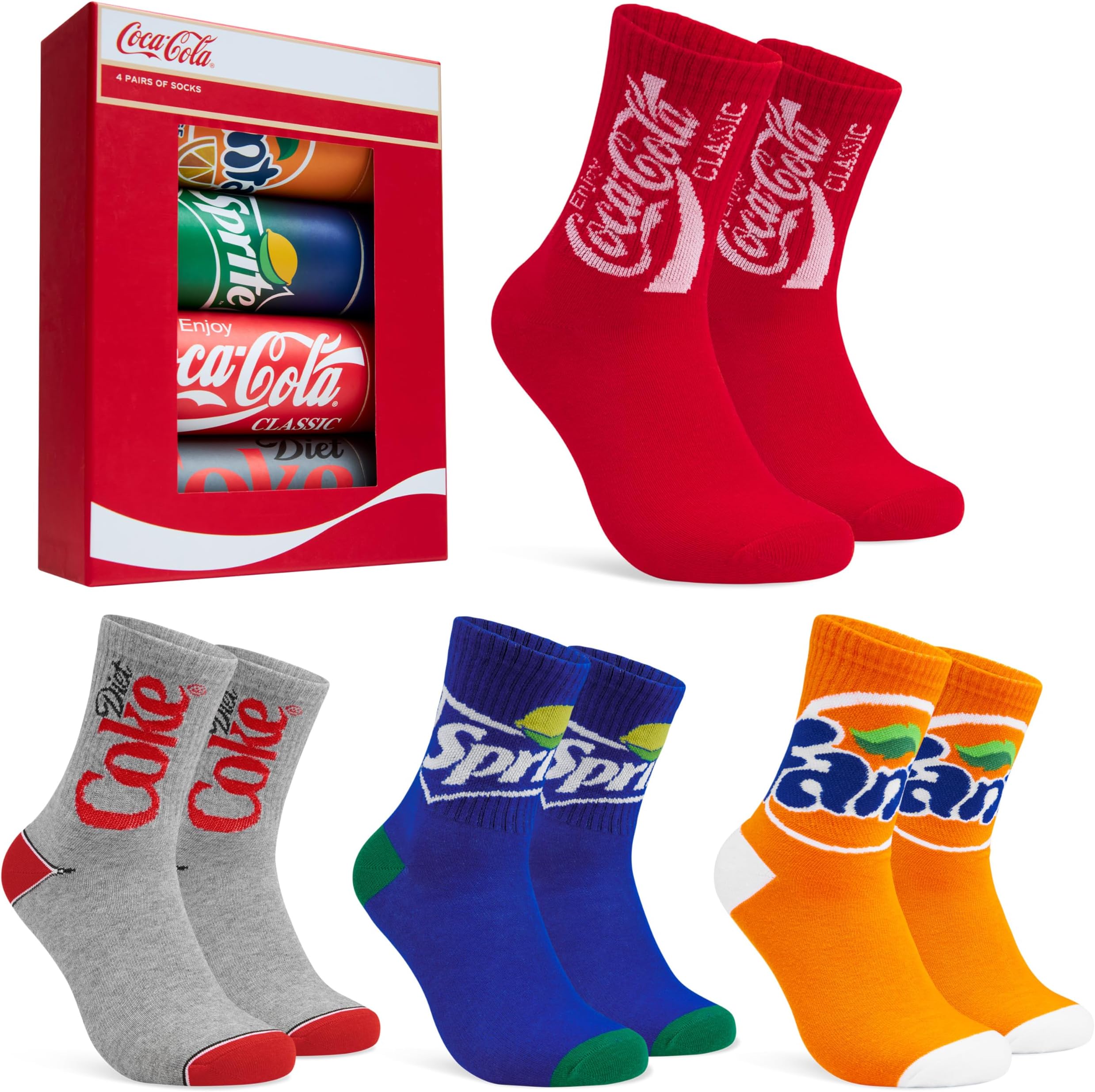 Socks Women Teens Crew Socks Soft Breathable Calf Length Gifts for Women (Multi, 4/8 US, 4)