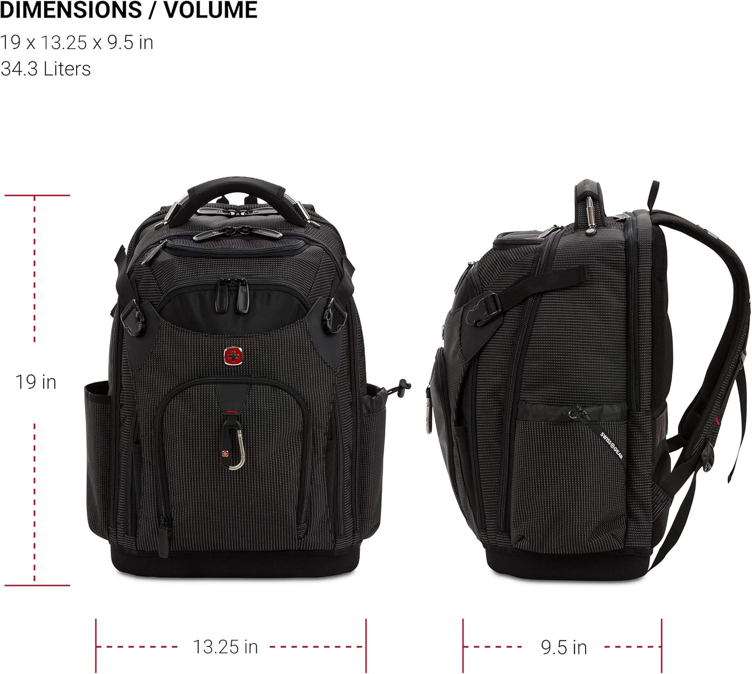 SwissGear Tool Bag Backpack, Fits Up to 17-Inch Laptop, Work Pack PRO, Black - Image 6