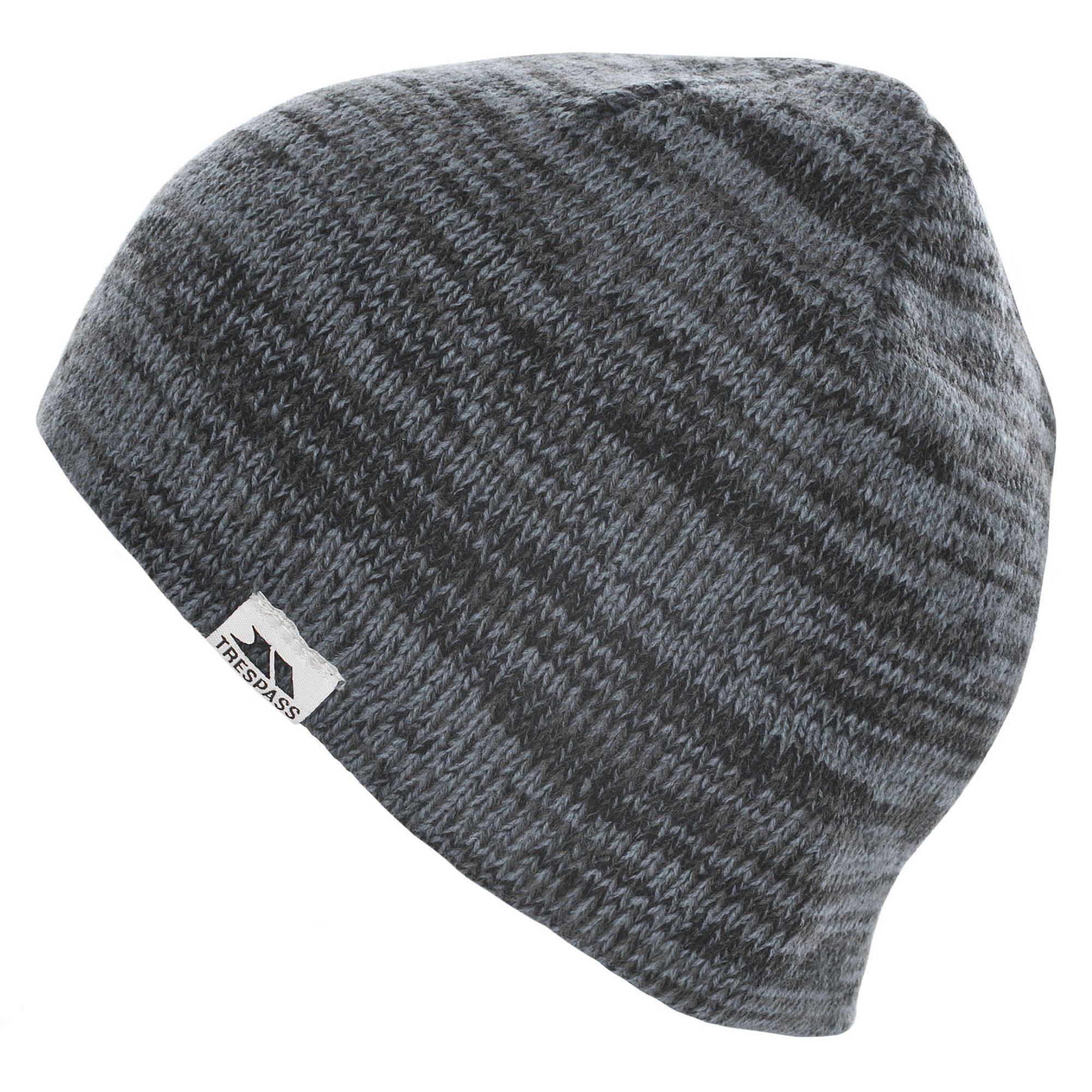 Trespass Mens Marl Patterned Beanie Hat Lined Knitted Winter Hat One Size Aneth