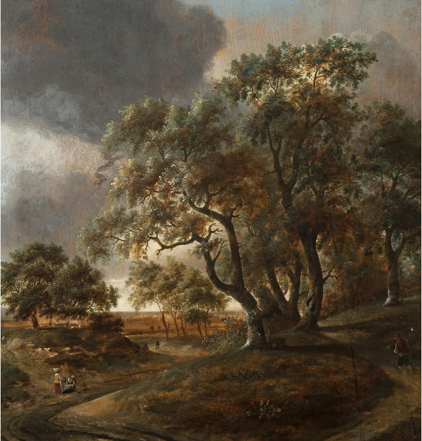 ArtDirect Landscape with staffage Unframed Art Print Giclee Poster by Jan Vermeer van Haarlem the Elder - Ready for Framing with Customization Sizes 8x8, 11x12, 16x17, 24x25, 36x38 and 48x50 inches