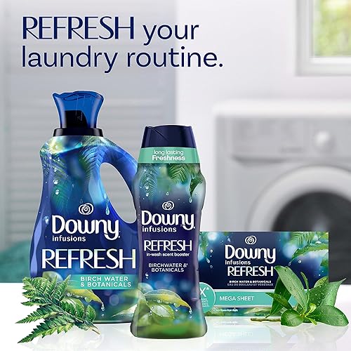Miniatura 7 de Downy Infusions - Cuentas potenciadoras de aroma para lavar, refrescar, flores botánicas y agua de abedul, 18.2 onzas