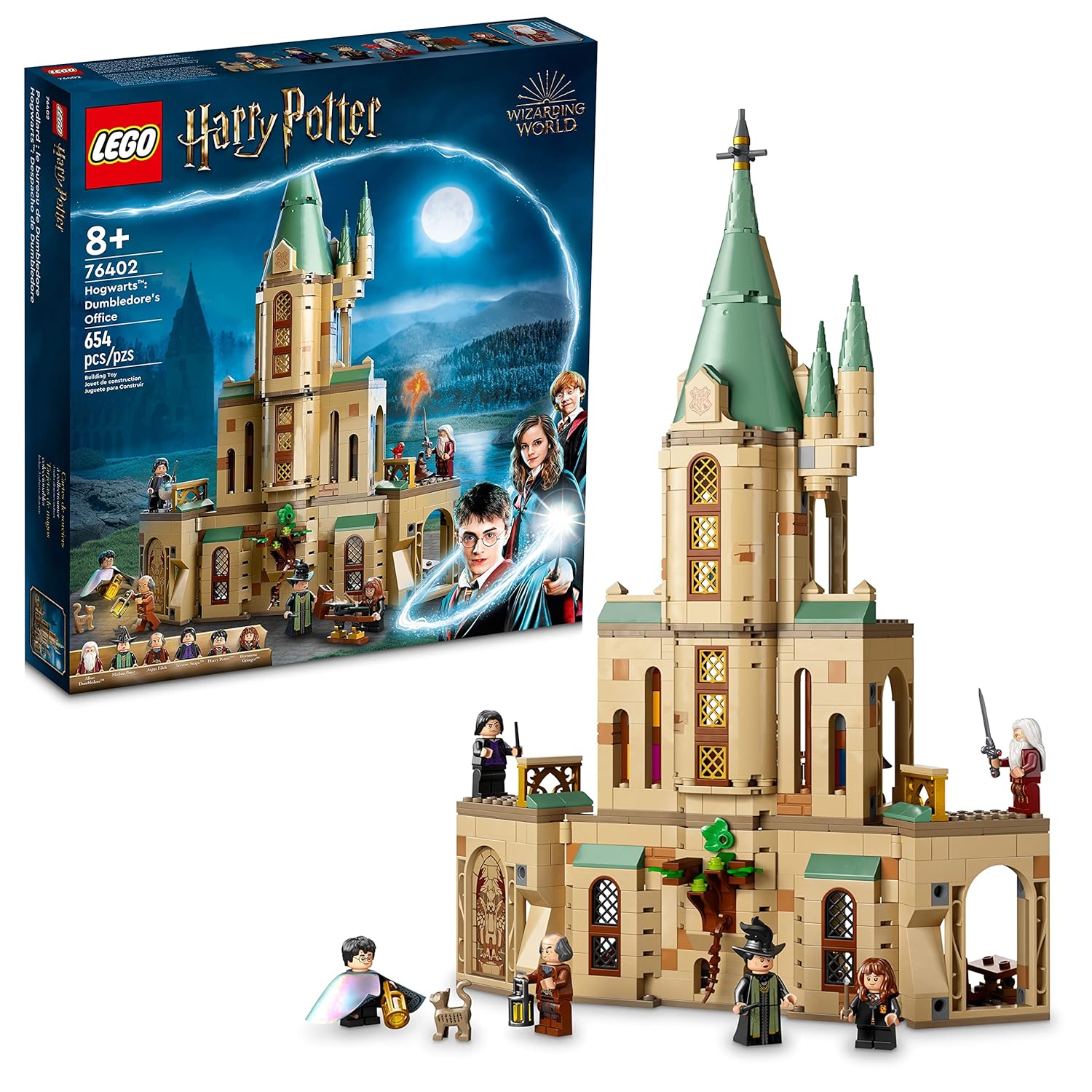 LEGO Harry Potter Hogwarts Dumbledores Office 76402 Castle Toy Set with Sorting Hat Sword of Gryffindor and 6