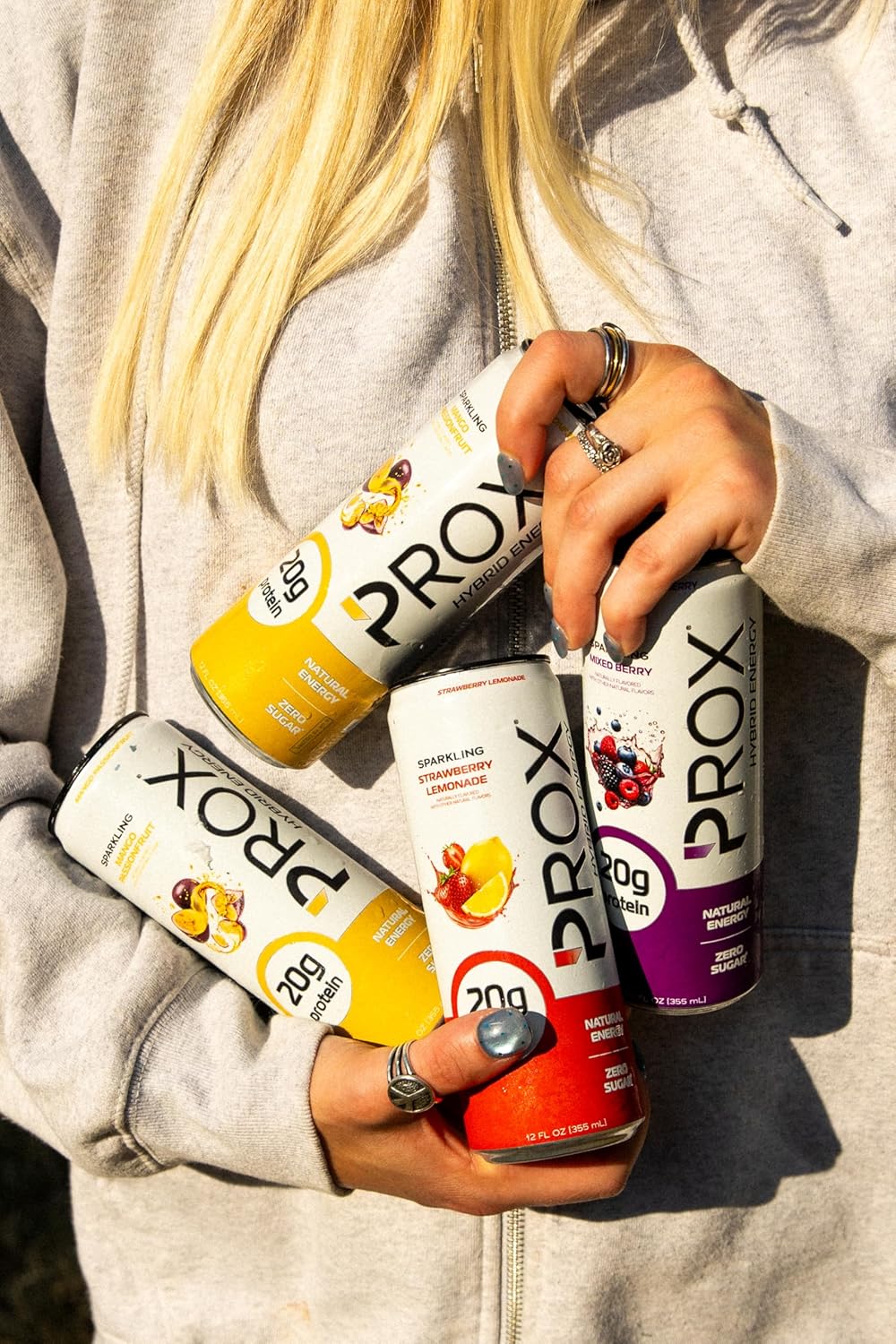 PROX Hybrid Energy Drink with 20g Protein, Zero Sugar, 200mg Natural Caffeine, 90 Calories, 12 Pack (Mango Passionfruit) - Image 4