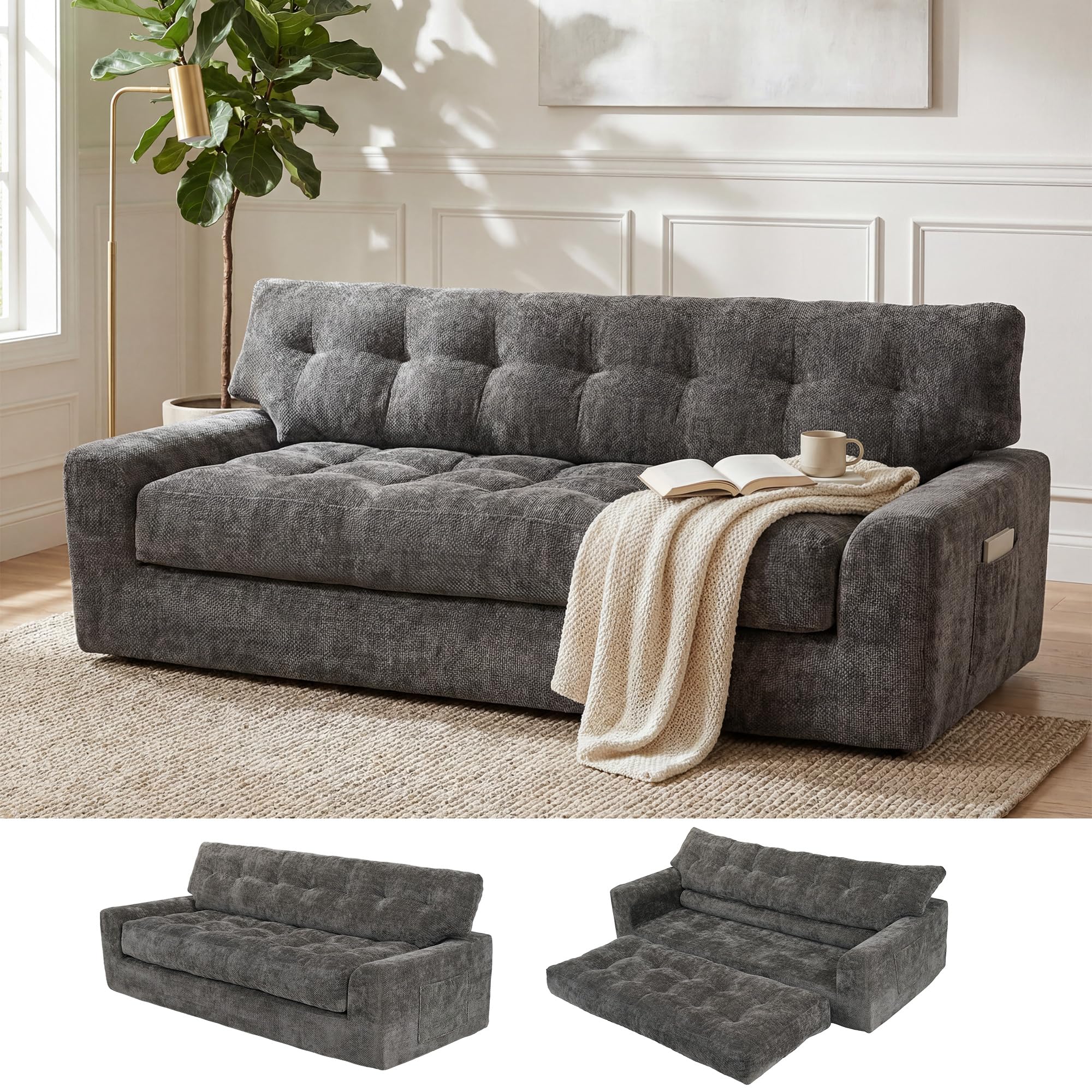 MONVANE 75.6 Convertible 3 Seater Sofa