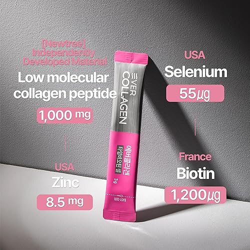 Miniatura 4 de NEWTREE - Paquete de polvo de péptidos de colágeno marino de bajo peso molecular de células de biotina, suplemento de proteína en polvo para piel,