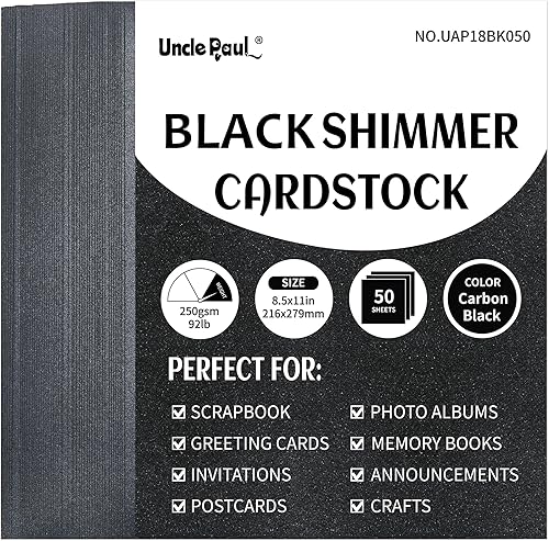 Miniatura 9 de Papel de cartulina blanco brillante, 25 hojas de papel perlado de 92 libras para manualidades, cartulina brillante de doble cara para proyectos de