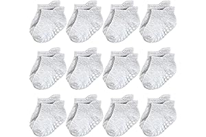 Burt's Bees Baby Unisex Non-Skid No-Show Socks: Soft and Gentle Socks for...