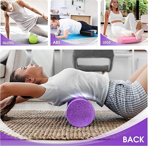 Miniatura 5 de Yes4All High-Density EPP Round Back Roller Foam, Exercise Foam Roller for Yoga, Pilates & Stretching - 12, 18, 24, 36 inch