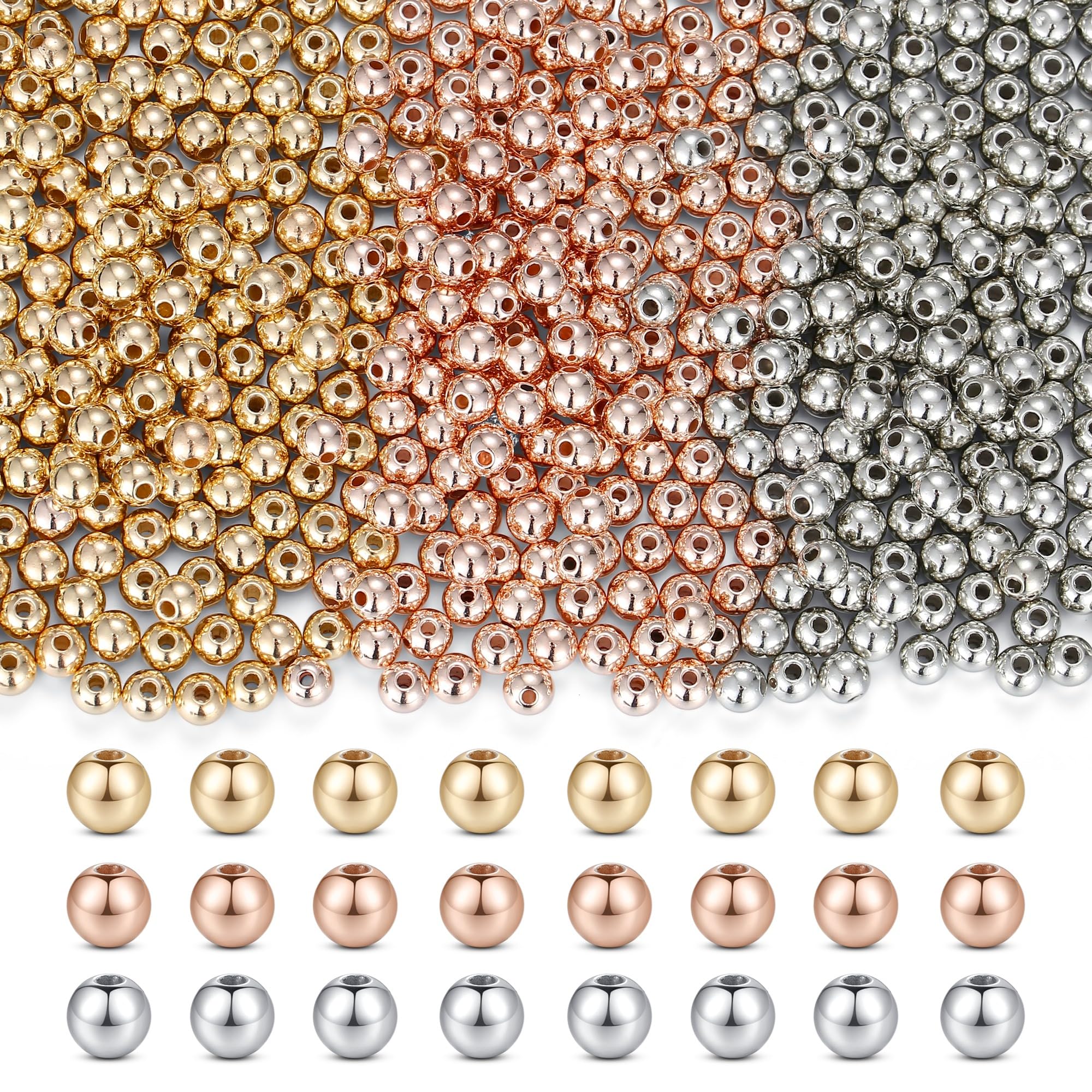Perles en forme de cœur d'espacement de 6 mm pour éviter les nœuds sur vos bracelets en argile