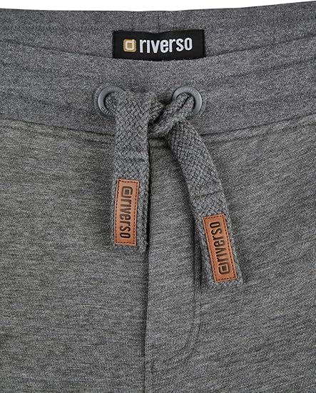 riverso RIVKasper Joggingbroek voor heren, lang, regular fit, sportbroek, trainingsbroek, vrijetijdsbroek, grijs, rood, blauw, zwart, groen, S, M, L, XL, XXL, 3XL, 4XL, 5XL, zwart, S